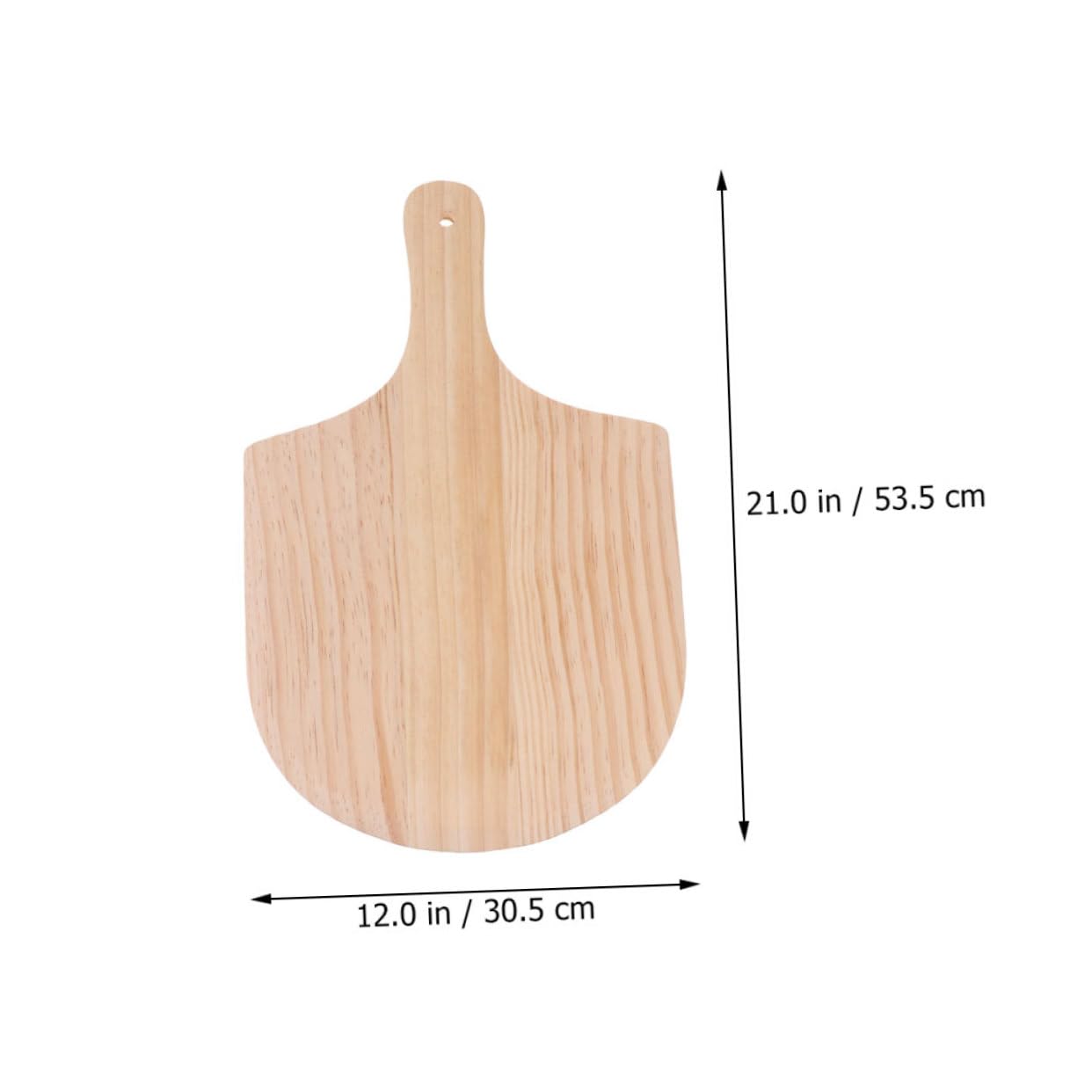 CIYODO Wood Pizza Peel with Handle Wooden Cutting Board for Pizza Bread and Cheese Serving Versatile Baking Board with Design for