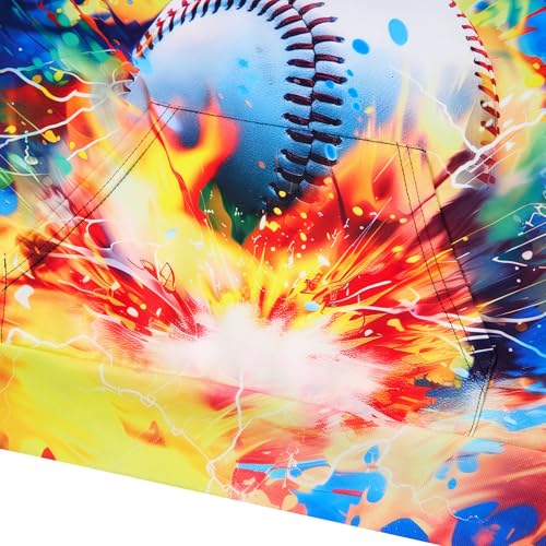 Image of Belovecol Boys Hoodie Colorful Splatter 3D Printed Hooded Sweatshirts Novelty Baseball Graphic Long Sleeve Hood Pullovers for 6-8 Years