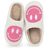 【Ruhig und kein Lärm】---Die schallabsorbierenden Sohlen der Smiley Hausschuhe machen keinen Lärm , um eine störende Familienruhe zu vermeiden.
