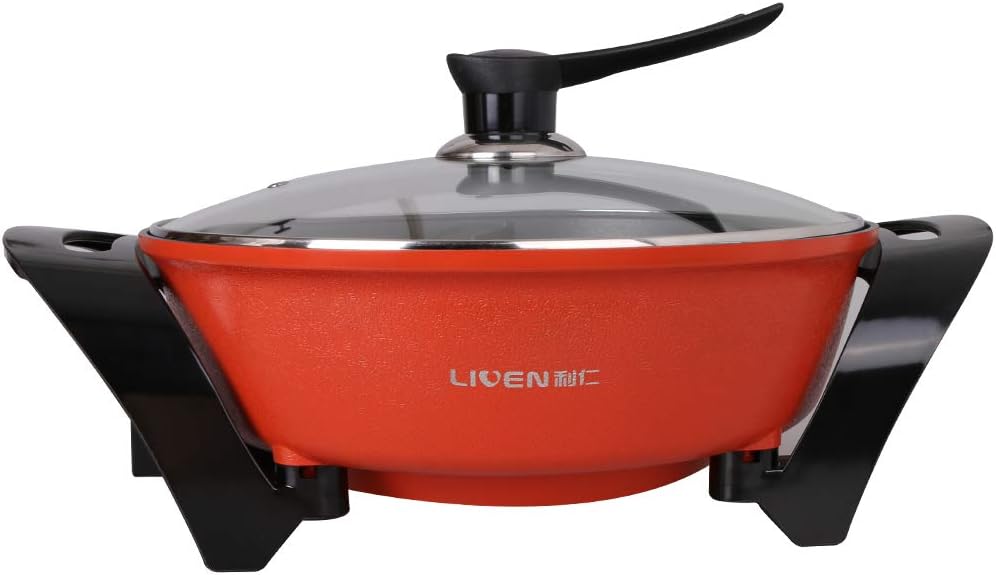 5L Electric Shabu Shabu Hot Pot with Divider and Non-Stick Coating Electric Hot Pot 1600W 120V HG-301AY …