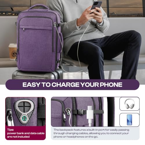 Image of Laptop Backpack for men, Compatible with 18.4 inch Laptop, Purple