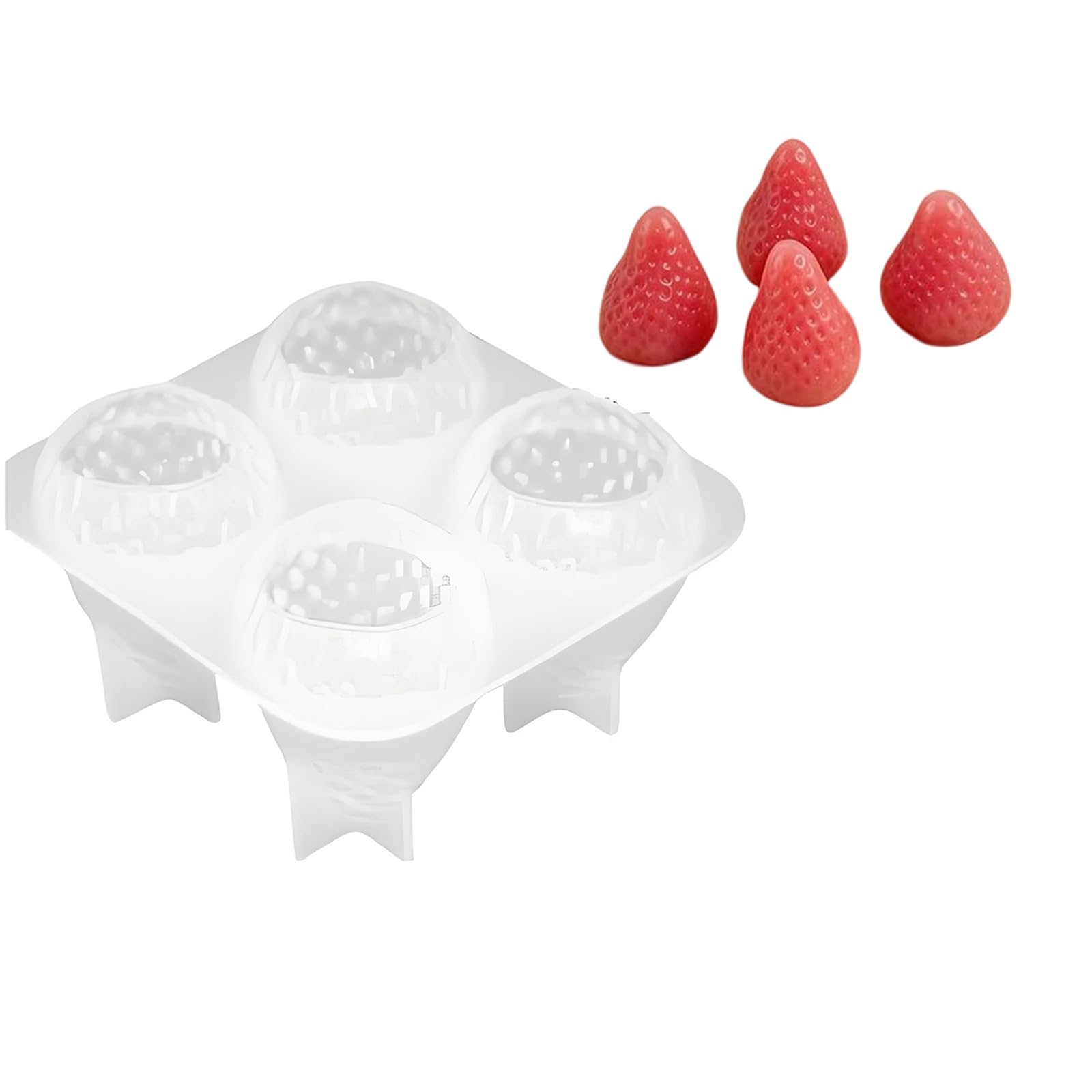 PANGBOER Juego de Manualidades con jabón en Forma de Flor de y Fresa con Molde de jabón de Silicona de Grado alimenticio para Regalo del día de la Madre Hecho a Mano decoración del hogar Molde Hecho