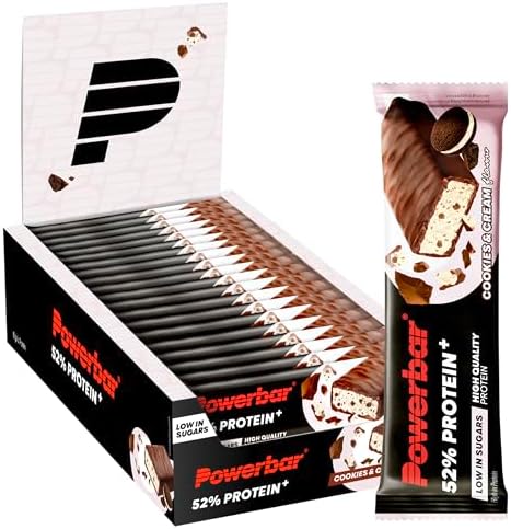Powerbar - 52% Protein Plus - Cookies&Cream - 20x50g - High Protein Low Sugar Riegel