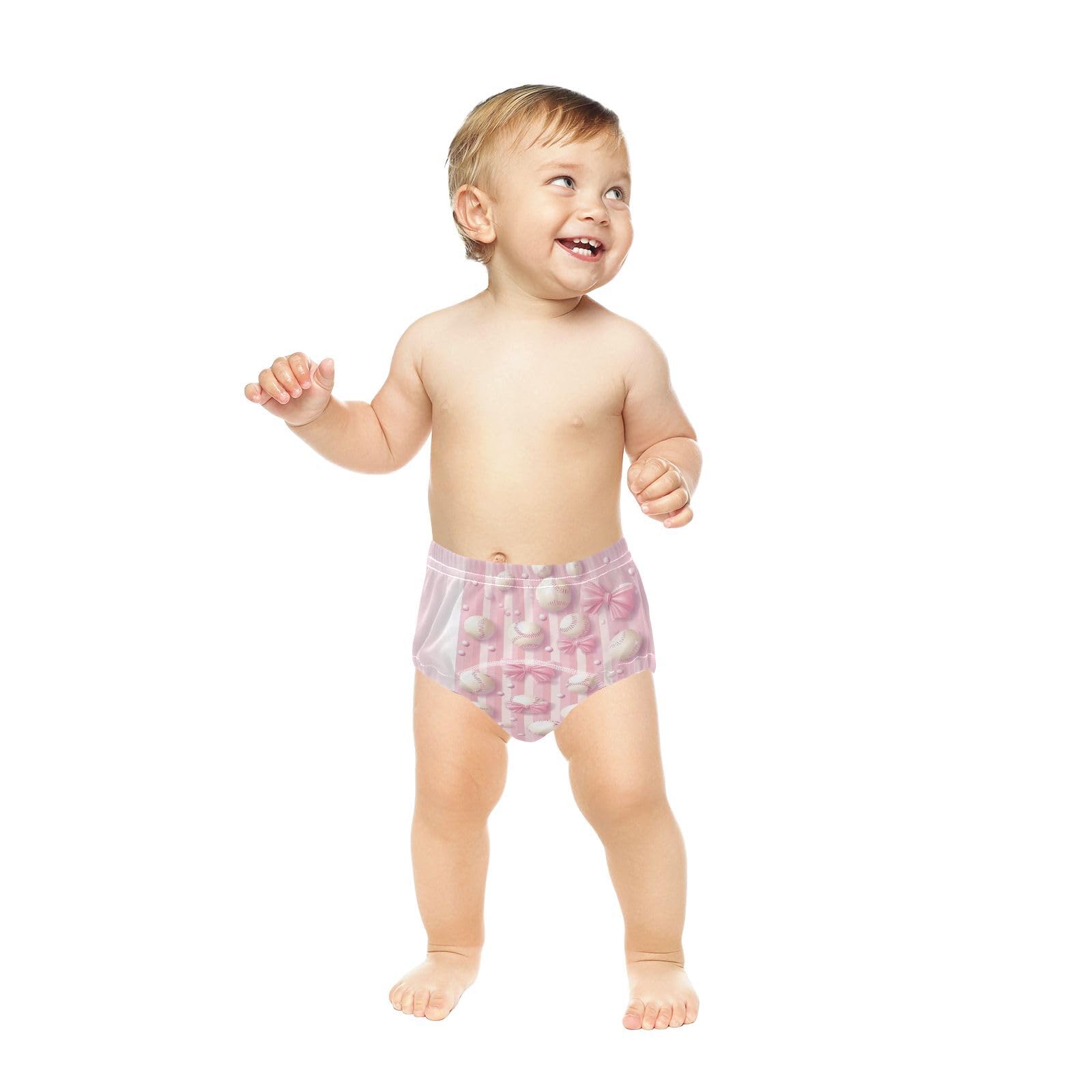 Coikll Baseball Bow Toddler Training Underwear Waterproof Baby Pee Pants -4T