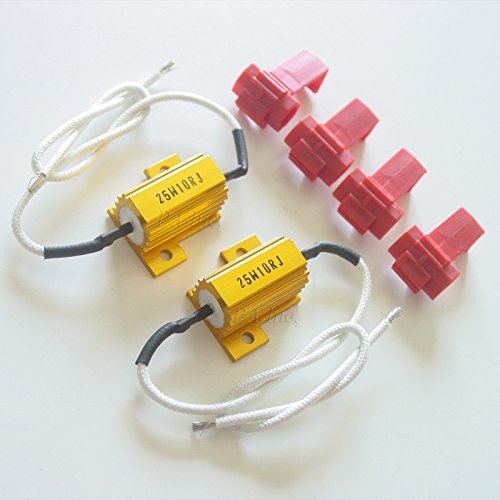 PA LED 2x25 Watt 10 Ohm LED Bulbs Gold Load Resistor Fix Kit