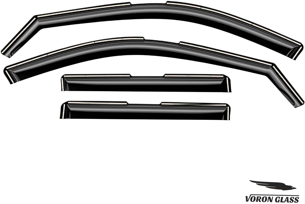 Voron Glass in-Channel Extra Durable Rain Guards for Jeep Grand Cherokee 2022-2026, Window Deflectors, Vent Window Visors, 4 Pieces - 200866