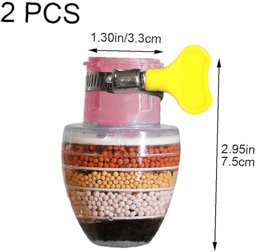 Miniatura 7 de 2 unids Filtro de grifo de cocina 6 capas purificador de agua filtros de carbón activado de filtración de rociador de cabeza de grifo boquilla