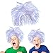 Toy Cubby Wig - Realistic Mad Scientist White Hair Soft Costume Hilarious Adjust to Fit Children and Adults. Ideal for Halloween, Parties, Christmas, Masquerades, Gatherings...