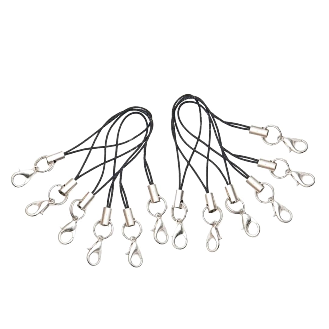 Multi Use Phone Strap Charm lobster clasp for cell phone Cover key ring Pen drive Badge Holders Charm DIY Jewelry straps thread Ring with Hook-image-7
