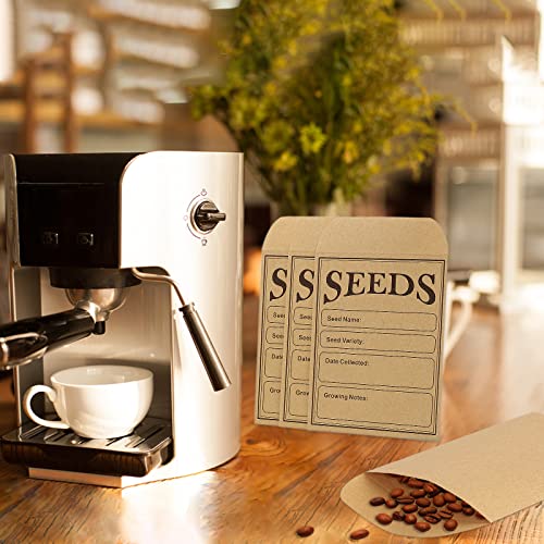 Fuceury 150 Pieces Seed Saving Envelopes, 4.7x3.1 Inch Sealing Kraft Seed Packets Envelopes for Flower Vegetable Seeds Storage - Thumbnail 6