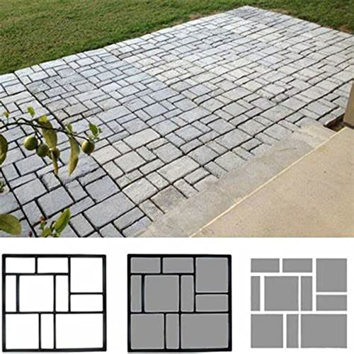 Molde para Cemento Molde de pavimentación,Molde Path Maker manual para troncos de hormigón o cemento, piedra para terraza, camino de jardín, camino 45X40X4cm