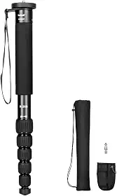 koolehaoda 6 seções monopé compacto portátil fotografia haste de monopé de liga de alumínio, o maior. Carregar 10 kg, o tamanho dobrado é de apenas 38 cm (K-266 preto)
