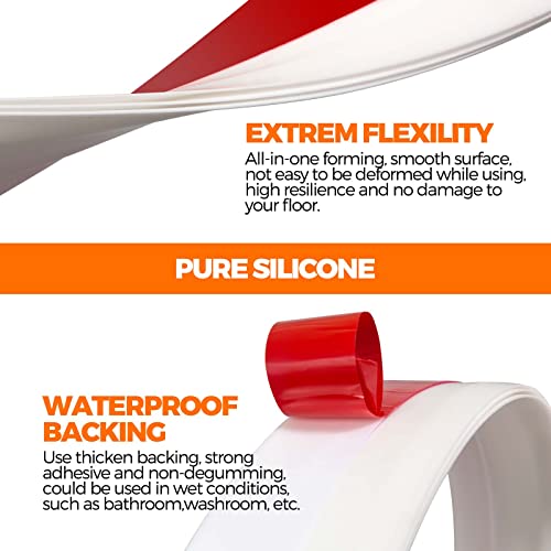 Holikme 2 Door Draft Stopper Under Door Draft Blocker Insulator Door Sweep Weather Stripping Noise Stopper Strong Adhesive White 37" Length #TOP3