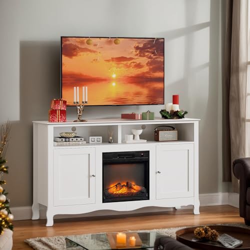 Bonnlo Fireplace TV Stand for Up to 70 Inch TVs,