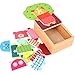 TOYANDONA Giochi di Puzzle per Bambini Puzzle di Legno Orso Cambia Vestiti Giocattoli Educativi Scatola di Corrispondenza Divertente per Il Gioco del Bambino del Bambino