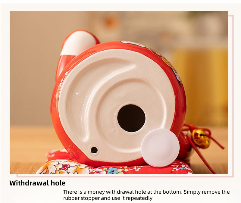 Amazon.com: Lucky Cat Coin Bank Style Ornately Decorated Porcelain