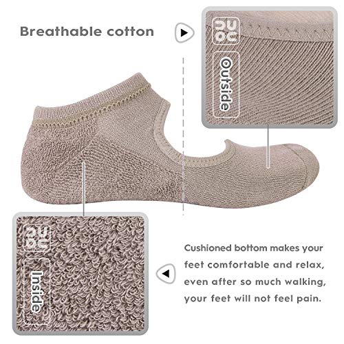 Unenow Non Slip Grip Yoga Socks For Women With Cushion For Pilates, Barre, Dance #TOP2
