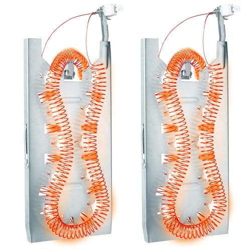 2Pack - 3387747 W11344457 Dryer Heating Element Kit Fit for whirl-pool Dryer GEW9250PW0 DWED8300SW2 GEW9250PW0 GEW9200LW1 GEW9200LW0 WED5600XW0 WED5500XL0 WED5500XW0 WED5550XW0 WED5600XW0