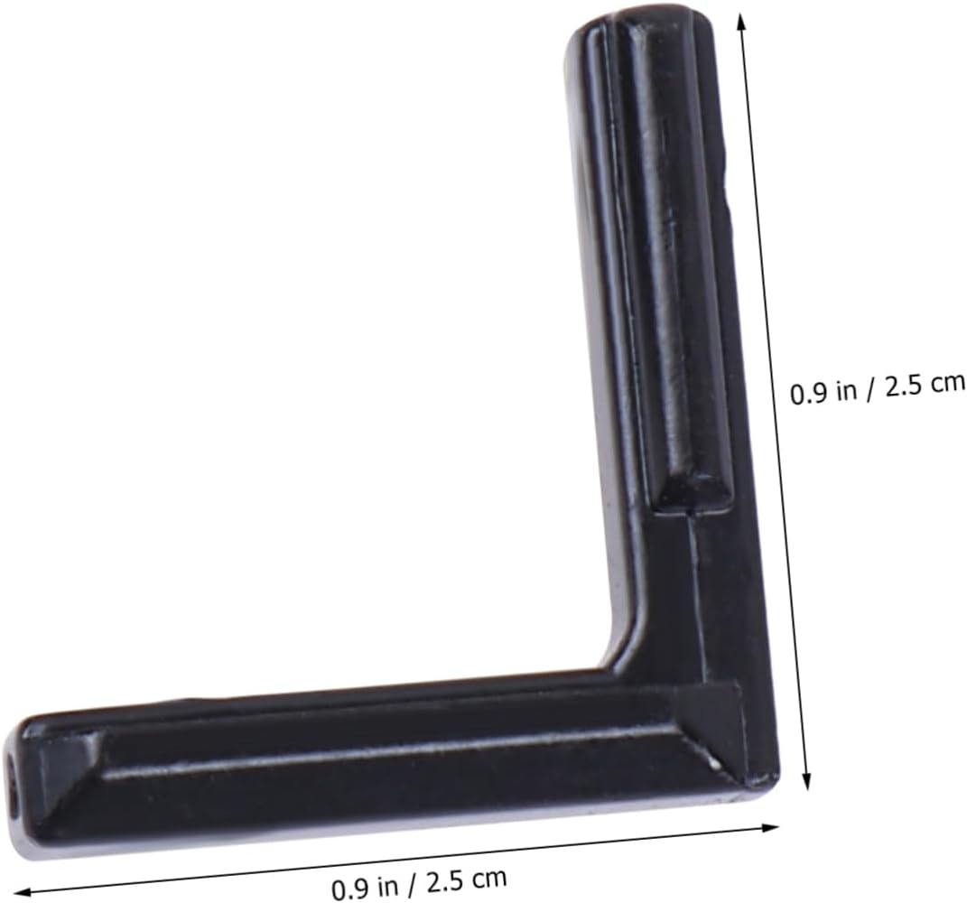 Black Aluminum Alloy T Slot L Shape Connector 20pcs Bracket