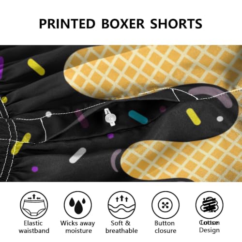 Image of Men's Boxer Shorts Cotton Loose Underwear with Button Fly