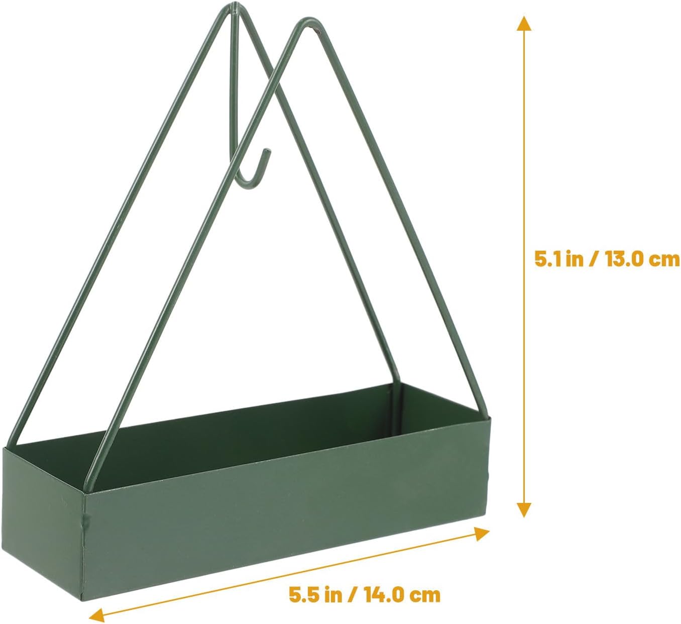 Iron Holder with Large-Capacity Ash Storage, Triangular Hanging Design, Green Nordic Style Iron Coil Organizer Rack for Outdoor and Indoor Decoration image 2