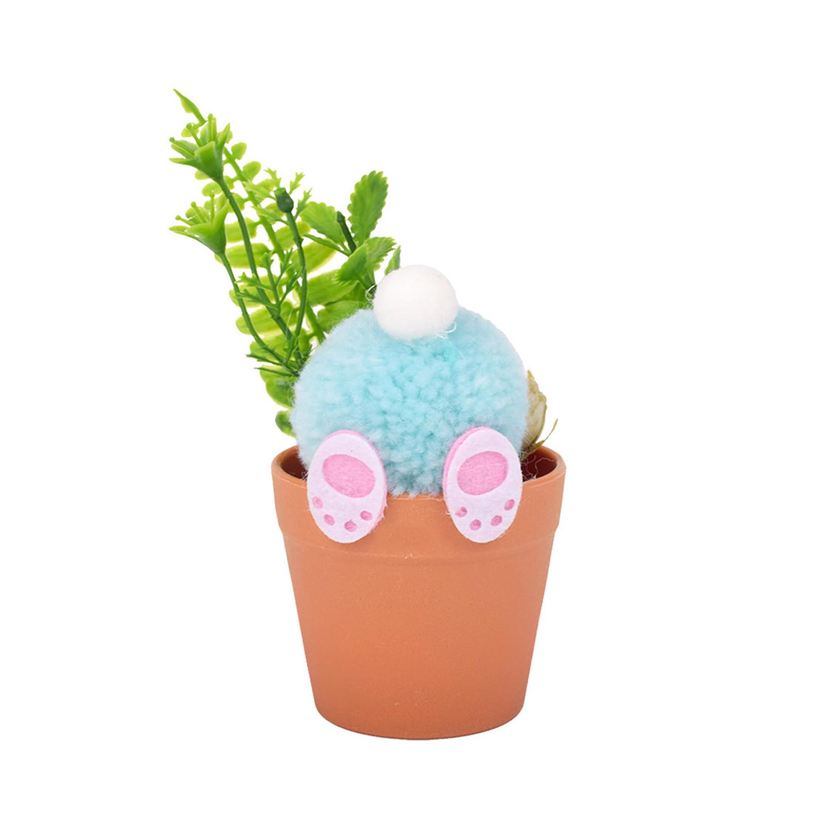 Tsophreniq Cartoon Plush Bunnies Figurine Artificial Potted Plant with Rabbits for Table Centerpeices Home and Garden Decoration Garden Ornament