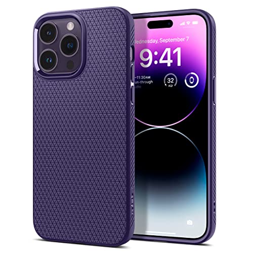 Image of Spigen Liquid Air Designed for iPhone 14 Pro Max Case (2022) [Military-Grade Protection] - Deep Purple