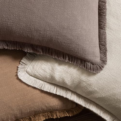 Image of MIULEE Linen Decorative Fall Lumbar Throw Pillow Covers Malt Ball 12x20