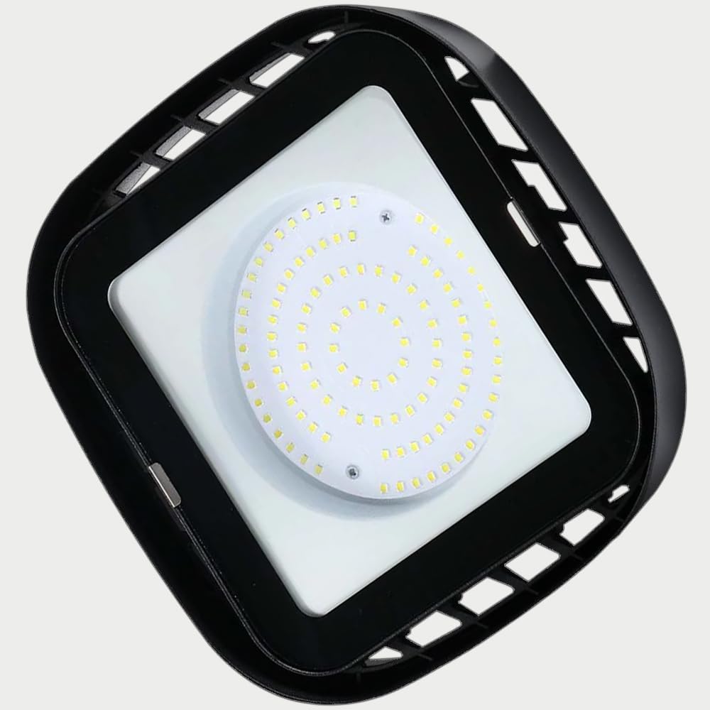 LEDBRITE UFO LED High Bay Light 100W 11,000LM Industrial UFO Lamp, 6500K Daylight White Ultra Thin LED Warehouse Lighting, IP65 Waterproof Commercial Bay Lighting Shop Workshop Lights Garage Warehouse