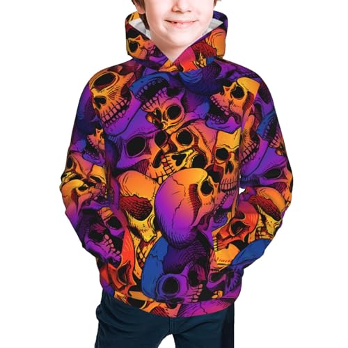 Skull Kid Hoodies Boys Sweatshirts Girls Pullover with Pocket3