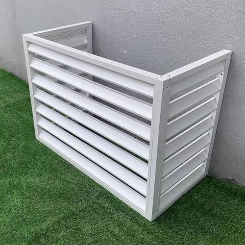 1.5p/3p Mini Split AC Cover Aluminio Aire Acondicionado Hideaway Protección de Unidad Exterior Resistente a la intemperie Blanco Caja de CA para Sistemas