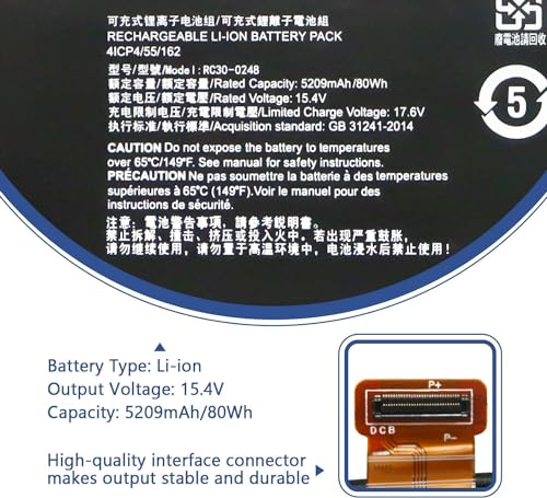 Image of Wefly RC30-0248 Laptop Battery Compatible for Razer Blade 15 Advanced 2018 2019(i7-8750H) RZ09-02385 /02386 /02486 RZ09-02886 /02887 /02888 RZ09-03017 /03018 RZ09-03135 RZ09-03137 /03138 Laptop Battery