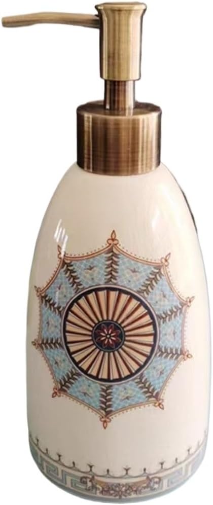Pump Bottle Dispenser,Lotion Pump Bottles,Ceramic Soap Dispenser Bathroom Kitchen Dispenser Is Suitable For Shower Gel Soap Dispenser, Shampoo, Reusable Liquid Soap Dispenser(Style B)