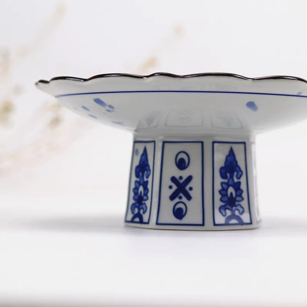 15.8cm Ceramic Dessert Plate Snack Plate Blue and White Porcelain Plate Creative Household Use