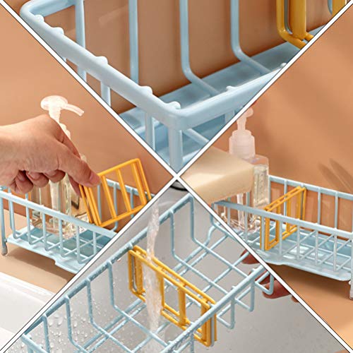 NICEXMAS Porta-Esponja para Pia de Cozinha Caddy de Metal Ferro para Pia de Cozinha Porta-Escova de