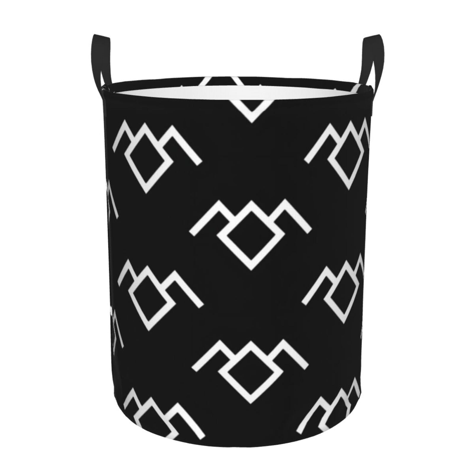 M Collapsible Twin Peaks Owl Print Circular Hamper Round
