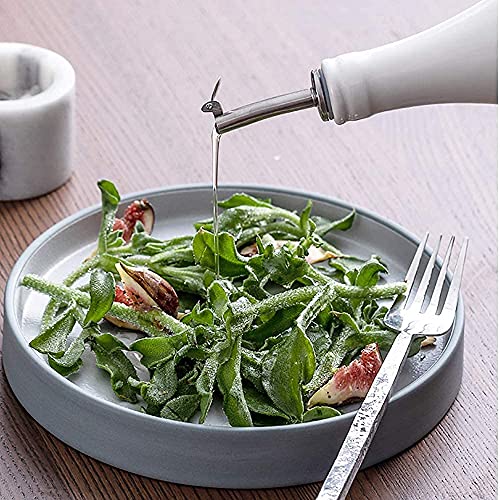 WDCDYQDH Keramik-Olivenöl-Spenderflaschen-Set 400 ml, Sojasauce, Essig, flüssige Menage, Gewürz zum Kochen, Edelstahl, Dose 6 WDCDYQDH Keramik-Olivenöl-Spenderflaschen-Set 400 ml, Sojasauce, Essig, flüssige Menage, Gewürz zum Kochen, Edelstahl, Dose