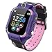 PTHTECHUS Niños Smartwatch Phone - Reloj de Pulsera Inteligente con Podómetro 14 Juegos SOS Llamada MúSica Linterna Cámara Despertador Regalos para niños de 4 a 12 años (Y19-Purple)