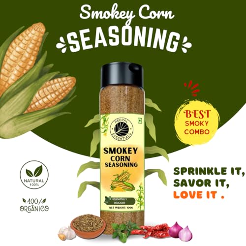Image of Peepal Essentials Smoky Corn for grilled corn /snacks /salad, Gluten-Free /vegan, No added Artificial Colour - No MSG - No Preservatives