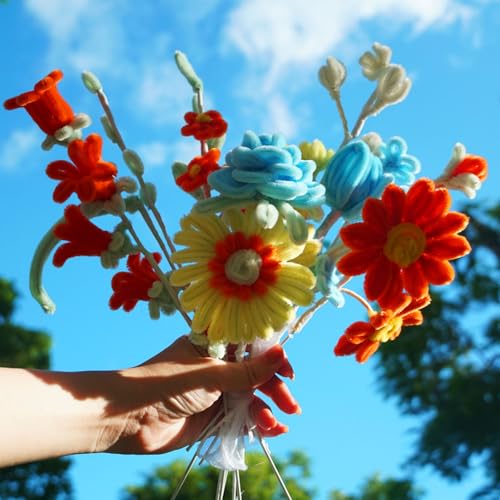 Pipe Cleaner Flower Bouquet DIY Kit - 350+ pcs Chenille