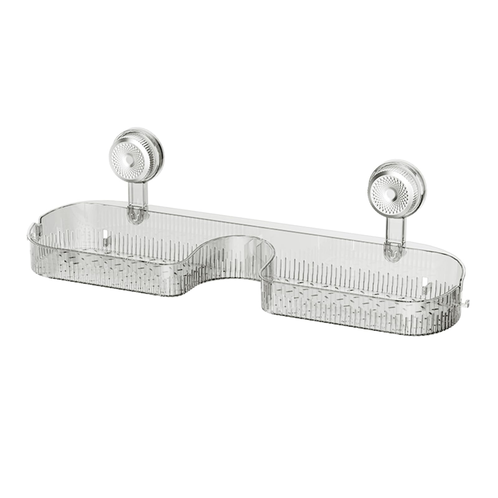 hogtnd Suction Cup Storage Rack for Toiletries, Waterproof Bathroom Organiser Solution, Wall Mounted Kitchen Storage Rack, Removable Self-Adhesive