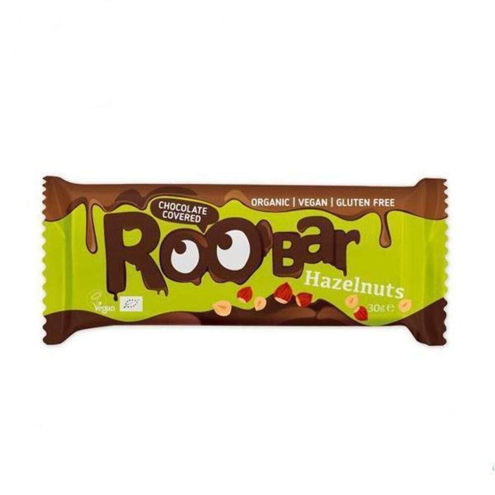 Roo'Bar Chocolate Coated Hazelnut Bar, 30 gm