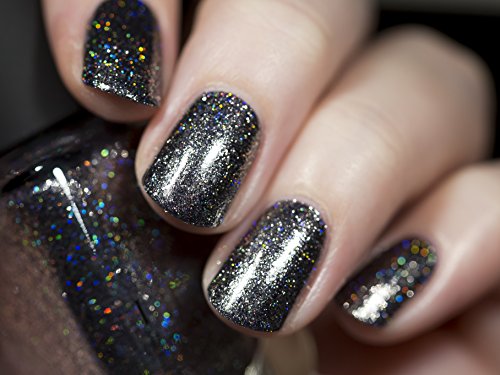 Image of ILNP Private Reserve - Black Holographic Metallic Nail Polish
