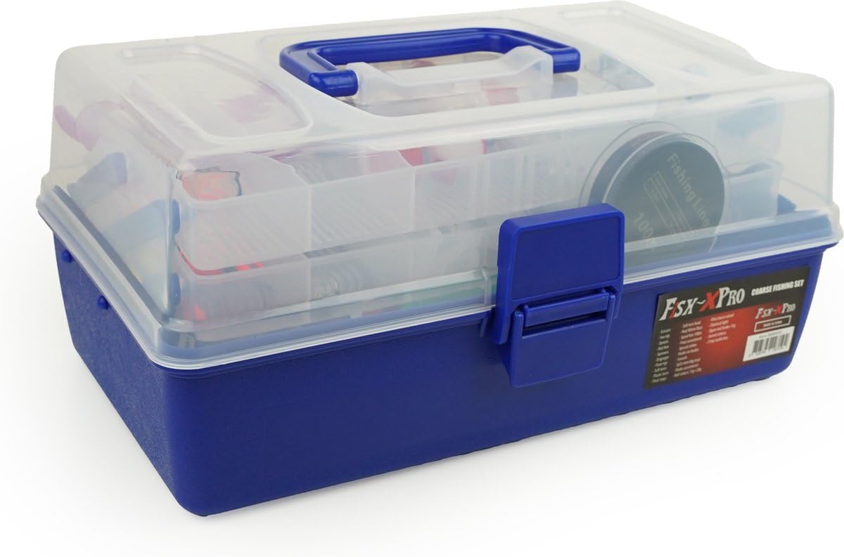 Kit de démarrage Deluxe - Ensemble de canne à pêche - Mallette de pêche remplie - Canne à lancer et moulinet de pêche - Leurres artificiels