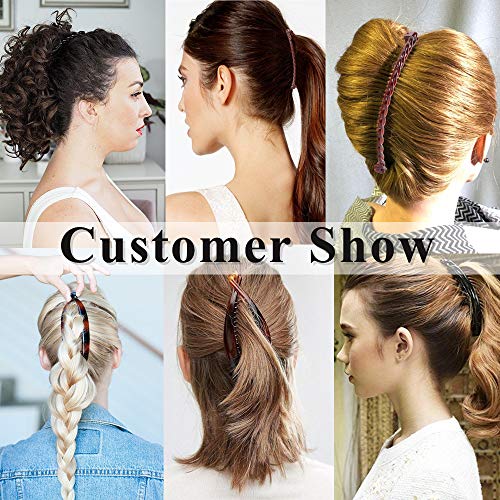 image for YMHPRIDE 4pcs Classic Clincher Combs Clips Banana Hair Clips for Women