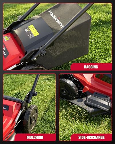 Image of PowerSmart 20 inch Self-Propelled Cordless Lawn Mower, Brushless Motor, 2 x 40V 4.0Ah Battery & Charger (MB2420SA)
