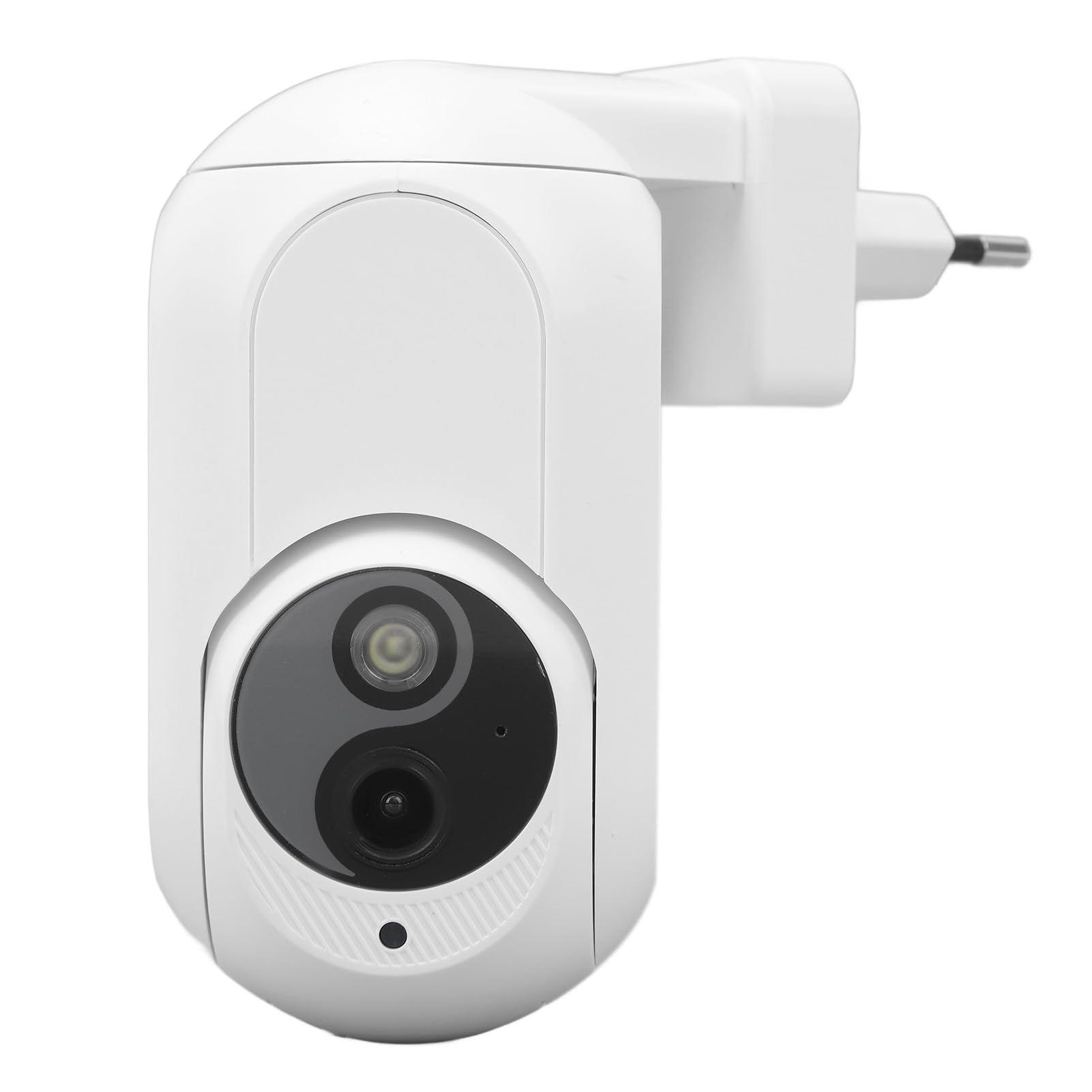 Cámara de Vigilancia, Cámara Enchufable Fuente de Luz Dual Panorámica de 360 ​​Grados 2MP para Escritorio (Enchufe de la UE)