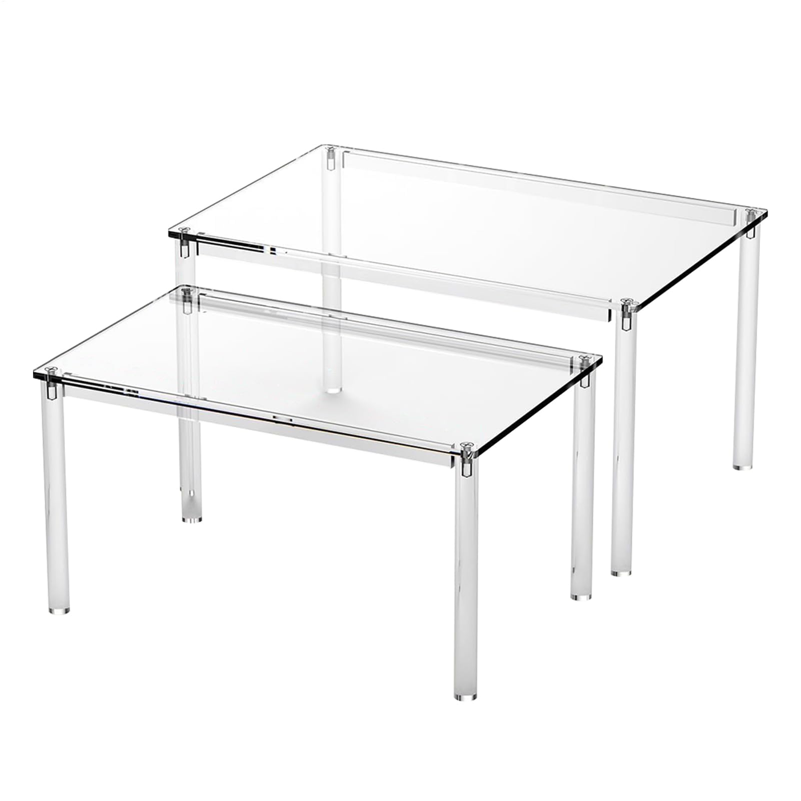 Acrylschrank Nizer Rack – stapelbare Küche & Badezimmer Display Aufbewahrung für Make-up, Sammlerstücke und Backutensilien – vielseitige transparente Acrylregale
