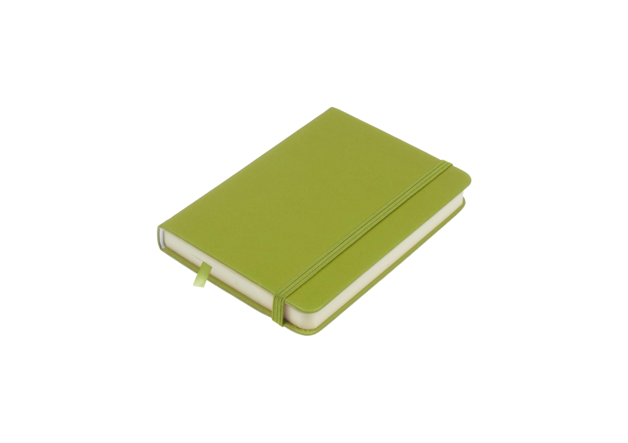 Kangaro Art szkicownik A6 Lime Green PU twarda okładka 80 arkuszy 140 gramów kremowy papier z taśmą gumową i taśmą