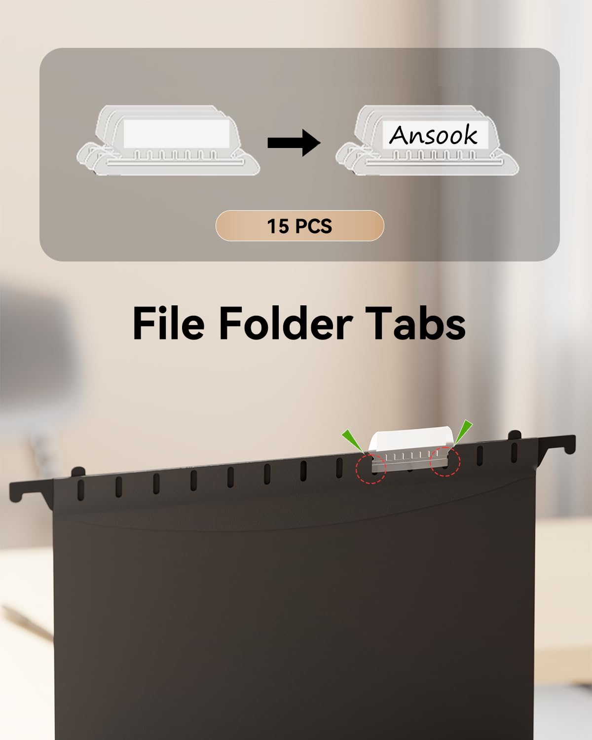 Ansook Cartelle portadocumenti in plastica di dimensioni legali, confezione da 12 cartelle con linguette, resistenti, espandibili da 2,5 cm, organizer per documenti legali da appendere